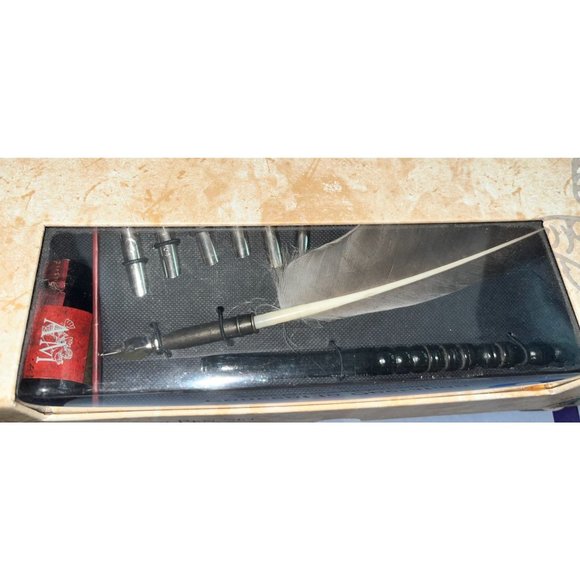 Authentic Models Feather Pen Set - Picture 1 of 5